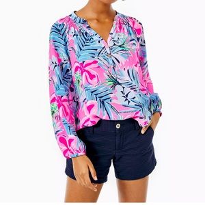NWT Lilly Pulitzer Elsa silk top